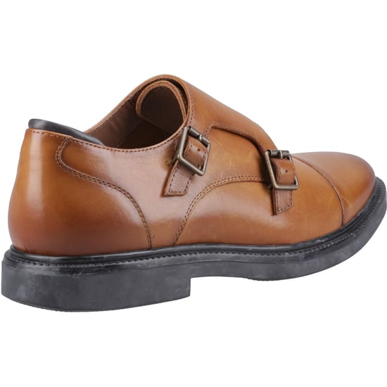 Hush Puppies Kane Leder Herren Tan Double Monk Schuhe - Image 2