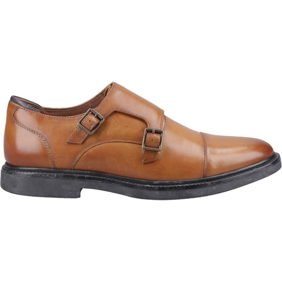 Hush Puppies Kane Leder Herren Tan Double Monk Schuhe - Image 5