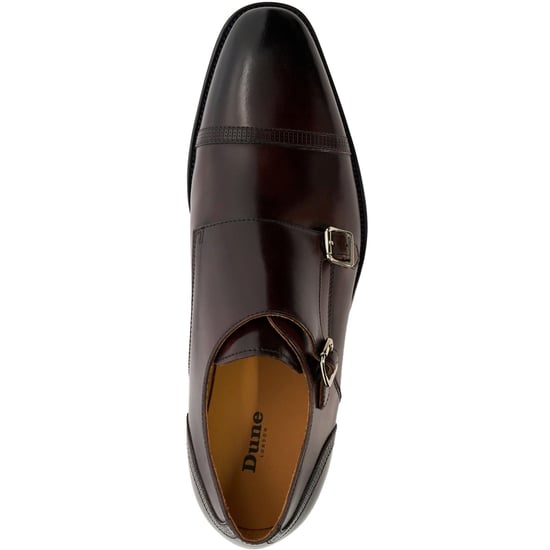Dune Saloon Leder Herren Braune Doppel-Monk-Schuhe - Image 2