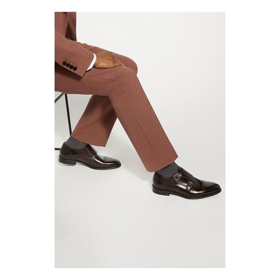 Dune Saloon Leder Herren Braune Doppel-Monk-Schuhe - Image 5