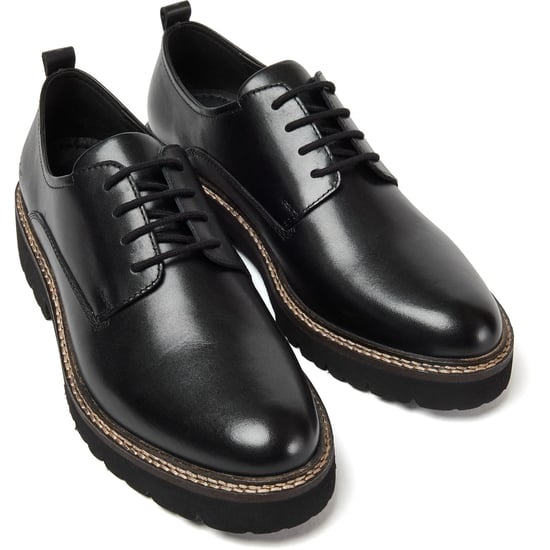 Pod Kris Leder Damen Schwarz Derby Schuhe - Image 1