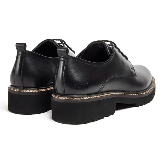 Pod Kris Leder Damen Schwarz Derby Schuhe - Image 2