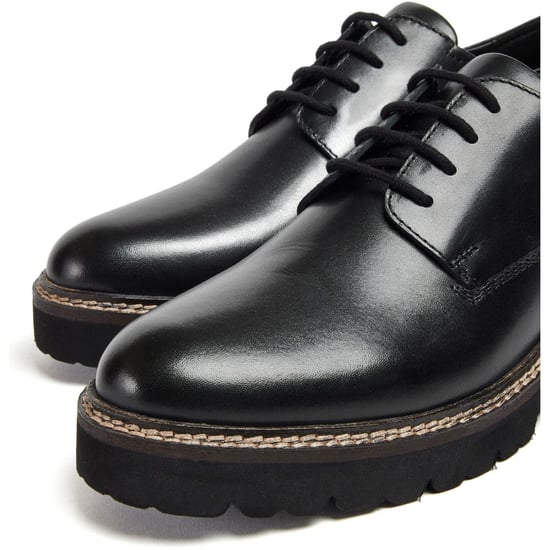 Pod Kris Leder Damen Schwarz Derby Schuhe - Image 4