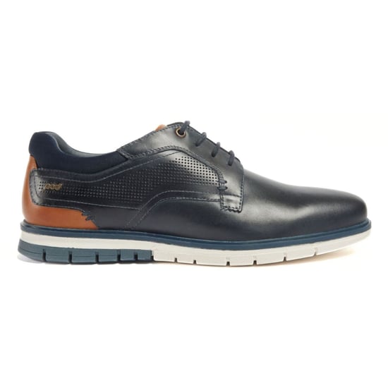 Pod Merlin Leder Herren Schnürschuhe in Marineblau - Image 4