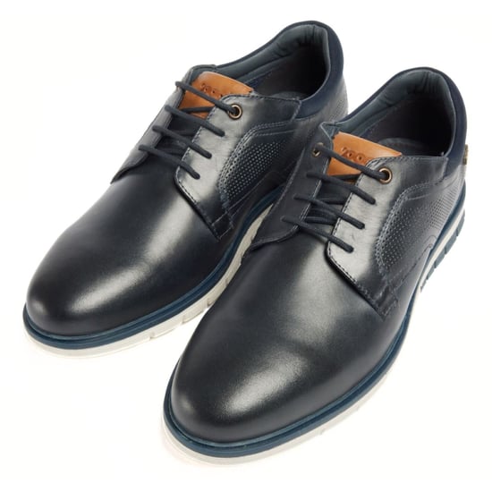 Pod Merlin Leder Herren Schnürschuhe in Marineblau - Image 5