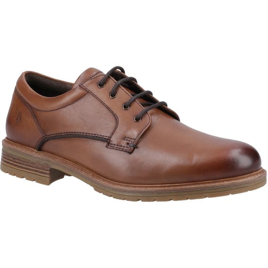 Hush Puppies Richie Leder Herren Schnürschuhe in Tan - Image 1