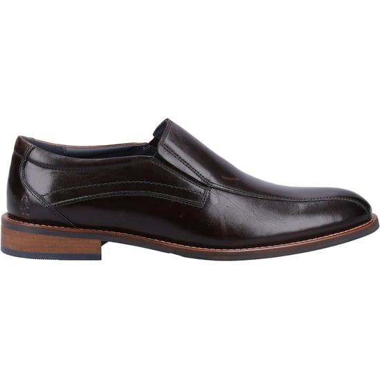 Hush Puppies Donovan Leder Herren Schwarz Slipper Schuhe - Image 4