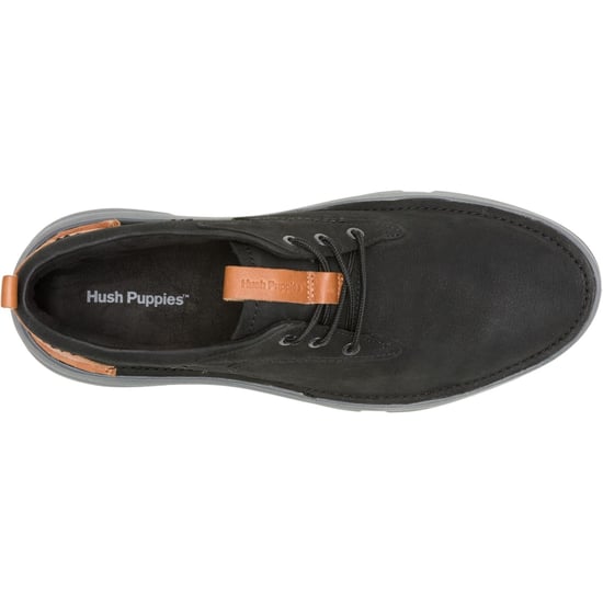 Hush Puppies Baylor Leder Herren Schnürschuhe Schwarz/Schwarz - Image 4