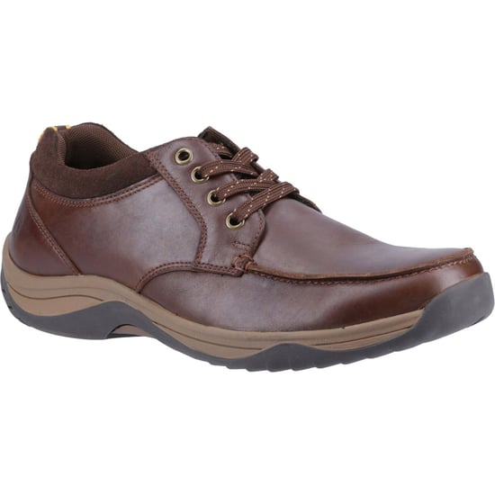 Hush Puppies Derek Leder Herren Kaffee Schnürschuhe - Image 1