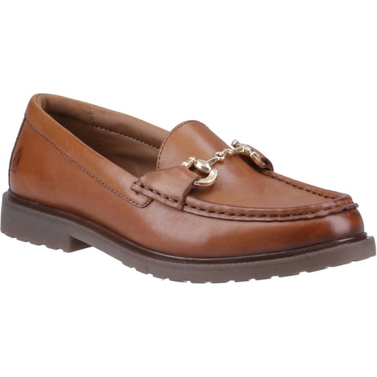 Hush Puppies Verity Snaffle Leder Damen Tan Slipper - Image 1