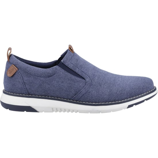 Hush Puppies Benny Canvas Herren Mokassins in Marineblau - Image 4