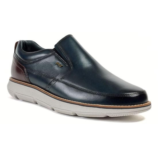 Pod Fowler Leder Herren Navy Slipper - Image 1