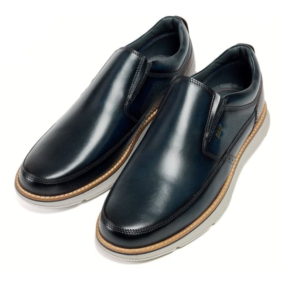 Pod Fowler Leder Herren Navy Slipper - Image 5