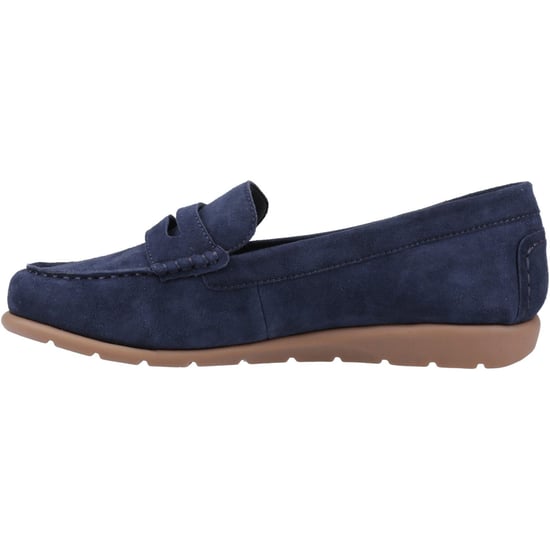 Hush Puppies Shelby Wildleder Damen Mokassins Navy - Image 4