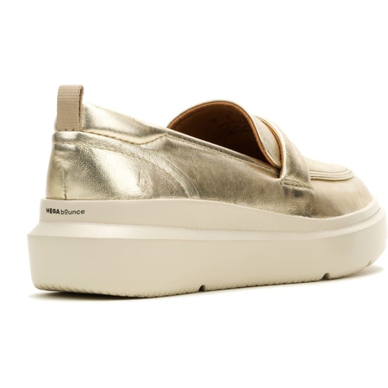 Hush Puppies Joy Penny Leder Damen Champagner Slipper - Image 2