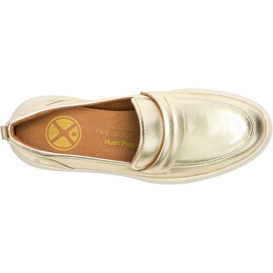 Hush Puppies Joy Penny Leder Damen Champagner Slipper - Image 4