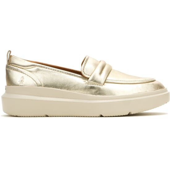 Hush Puppies Joy Penny Leder Damen Champagner Slipper - Image 6