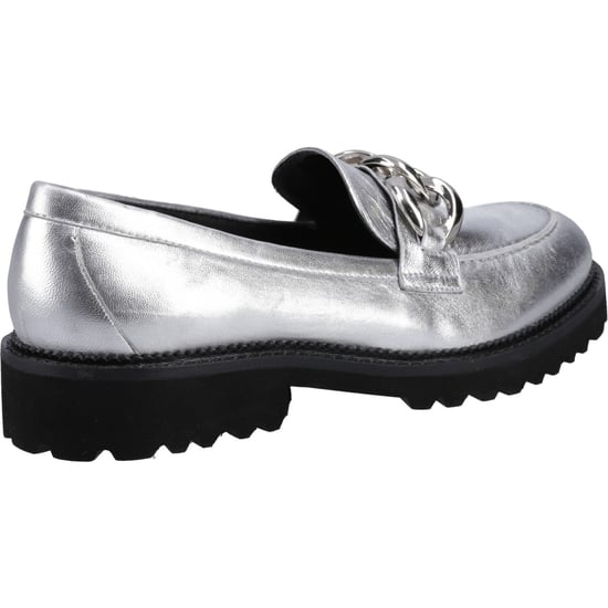 Hush Puppies Gianna Leder Damen Silber Slipper - Image 2