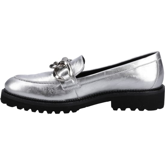 Hush Puppies Gianna Leder Damen Silber Slipper - Image 4