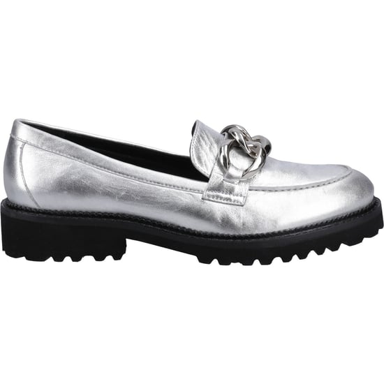 Hush Puppies Gianna Leder Damen Silber Slipper - Image 5