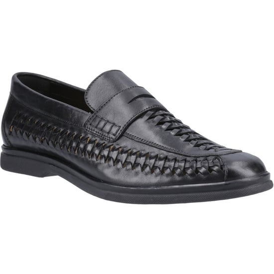 Hush Puppies Bowie Leder Herren Schwarze Slipper - Image 1