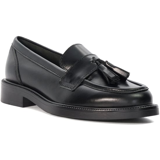 Dune Garda Leder Damen Schwarze Slipper - Image 1