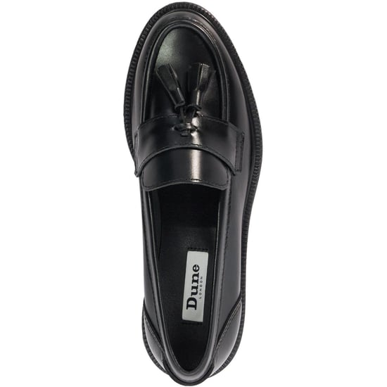 Dune Garda Leder Damen Schwarze Slipper - Image 3