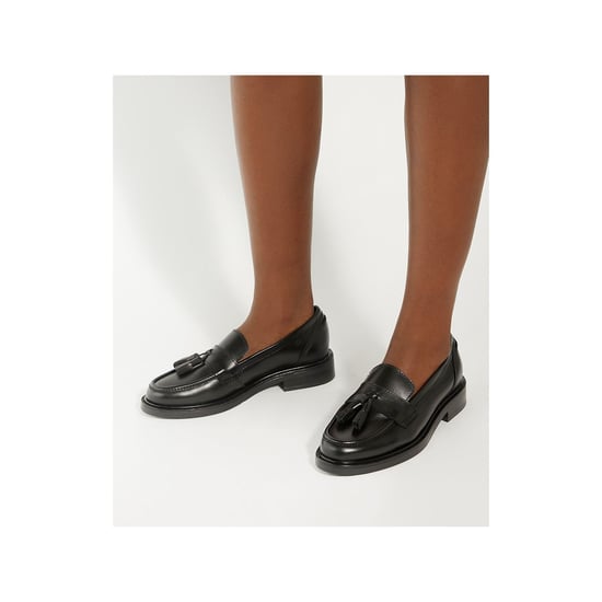Dune Garda Leder Damen Schwarze Slipper - Image 6