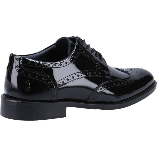 Hush Puppies Dustin Brogue Lackleder Herren Schwarze Lackbrogues Schuhe - Image 2