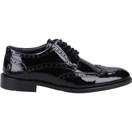 Hush Puppies Dustin Brogue Lackleder Herren Schwarze Lackbrogues Schuhe - Image 4