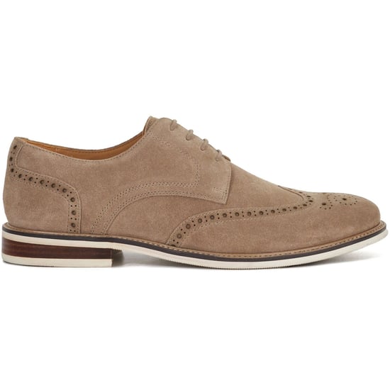 Dune Stanford Wildleder Herren Beigefarbene Brogues Schuhe - Image 4
