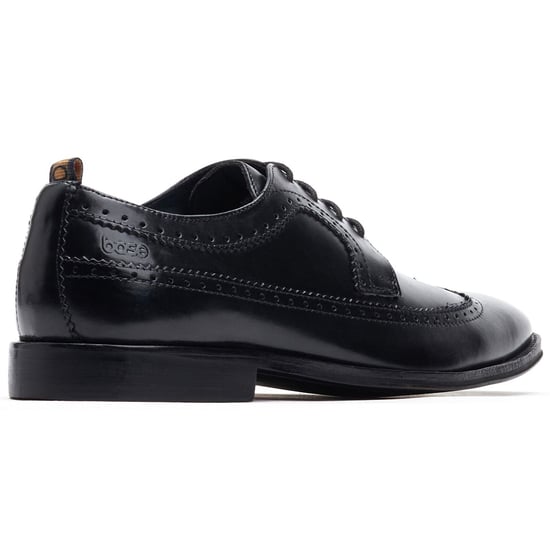 Base London Havisham Leder Herren Schwarz Brogues Schuhe - Image 2