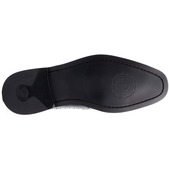 Base London Havisham Leder Herren Schwarz Brogues Schuhe - Image 3