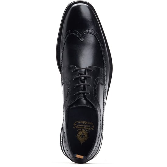 Base London Havisham Leder Herren Schwarz Brogues Schuhe - Image 4