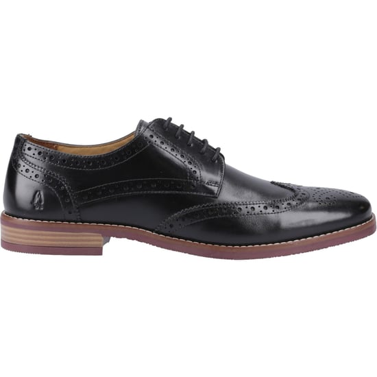 Hush Puppies Mack Leder Herren schwarze Brogues Schuhe - Image 5