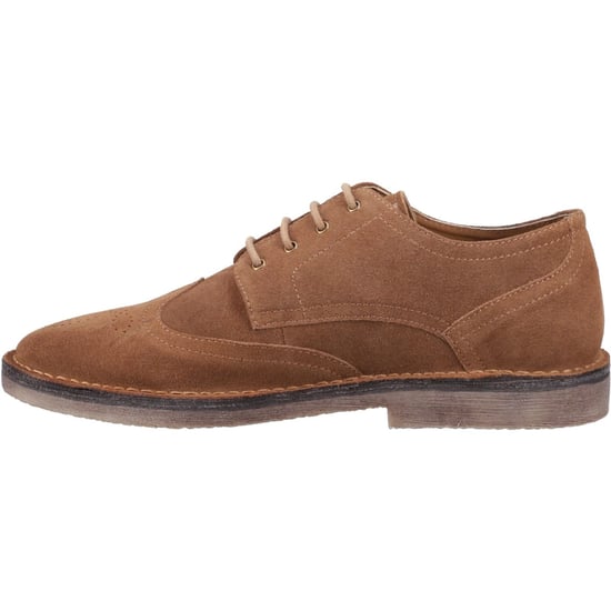 Hush Puppies Samson Leder Herren Tan Brogues Schuhe - Image 4