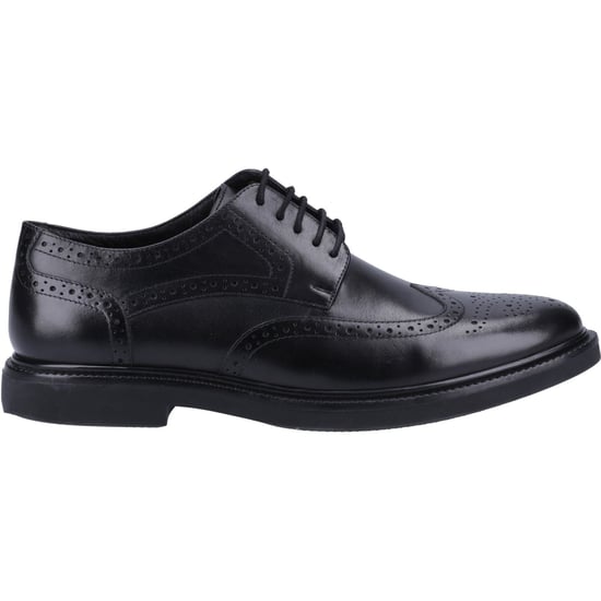 Hush Puppies Kingston Leder Herren Schwarze Brogues Schuhe - Image 4