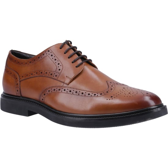 Hush Puppies Kingston Leder Herren Tan Brogue Schuhe - Image 1