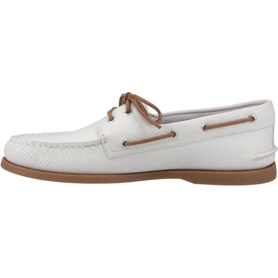 Sperry Authentische 2-Eye Leder Herren Bootsschuhe Weiß/Gummi - Image 4