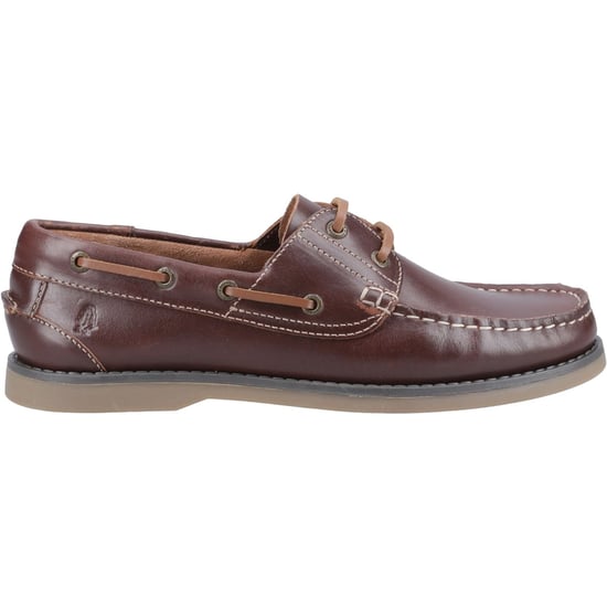 Hush Puppies Wilson Leder Herren Braune Bootsschuhe - Image 5