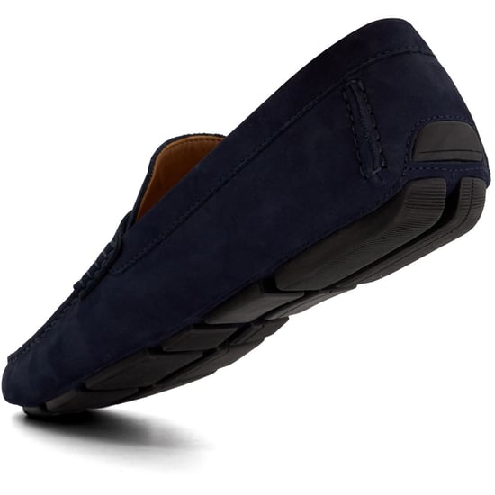 Dune Bradlay Wildleder Herren Blau Mokassinschuhe - Image 3