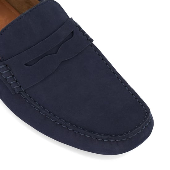 Dune Bradlay Wildleder Herren Blau Mokassinschuhe - Image 6