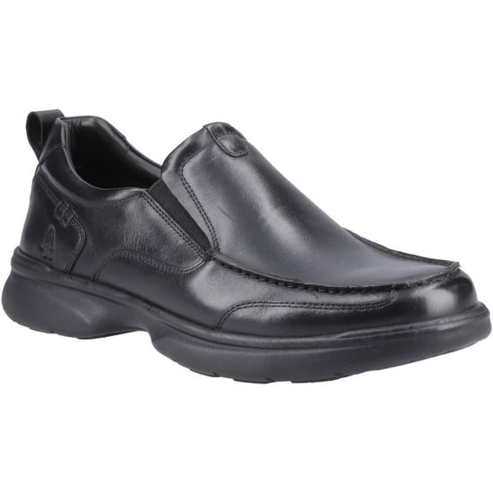 Hush Puppies Harold Leder Herren Schwarz Mokassin Schuhe - Image 1