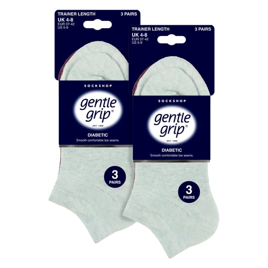 6er Pack Diabetiker Trainer Socken für Damen | Extra breite Knöchelsocken - Image 2