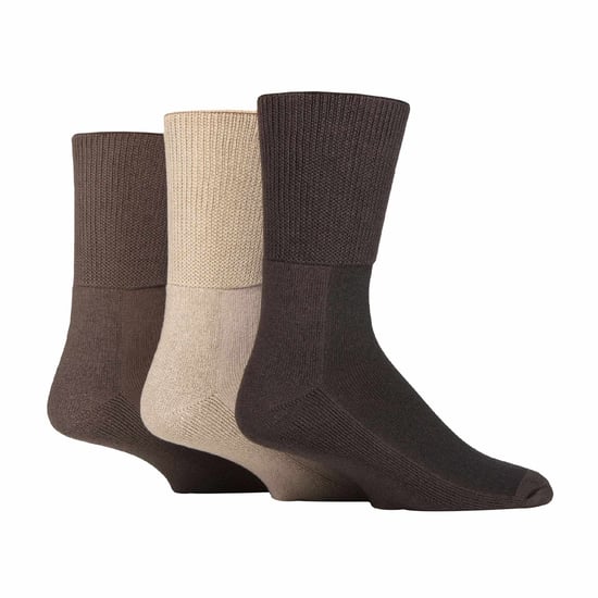 3er-Pack Extra Breite Bambusdiabetikersocken für geschwollene Beine - Image 1