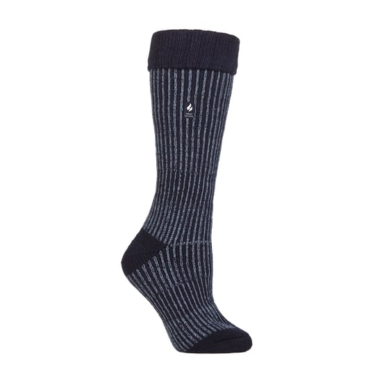 Damen Dicke Winter Warme Kniehohe Rippstrick Thermo Stulpensocken - Image 1