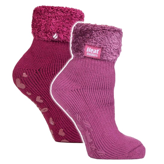 2er-Pack Damen Weiche Lounge-Socken mit Grippaufsatz - Image 1