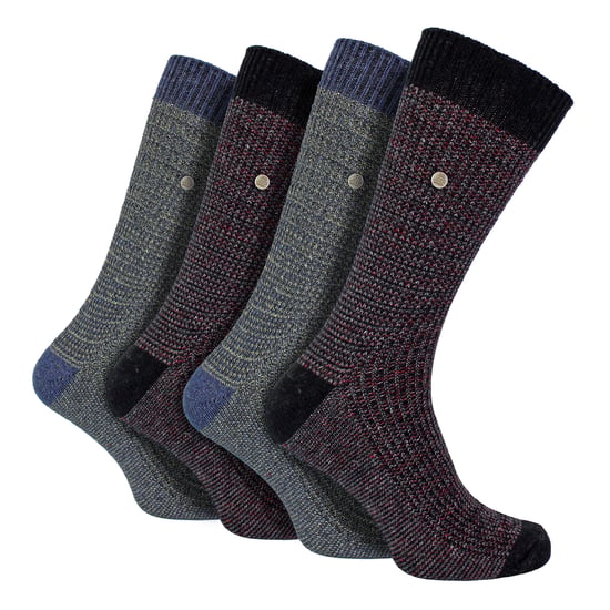 4er-Pack Herren Baumwollanz socks | Spirit Square Stricksocken - Image 1