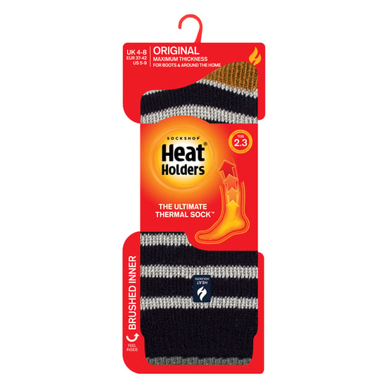 Damen Amara Thermosocken mit zwei Farben und Streifenmuster - Image 2