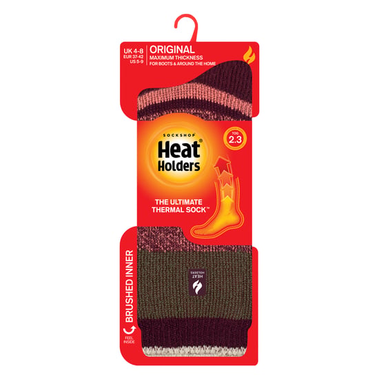 Damen Weiche Warme Winter Streifenmuster Thermo Socken - Image 2